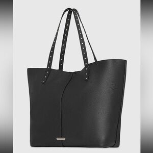 NWOT Rebecca Minkoff XL Dark Gray Studded Tote Bag